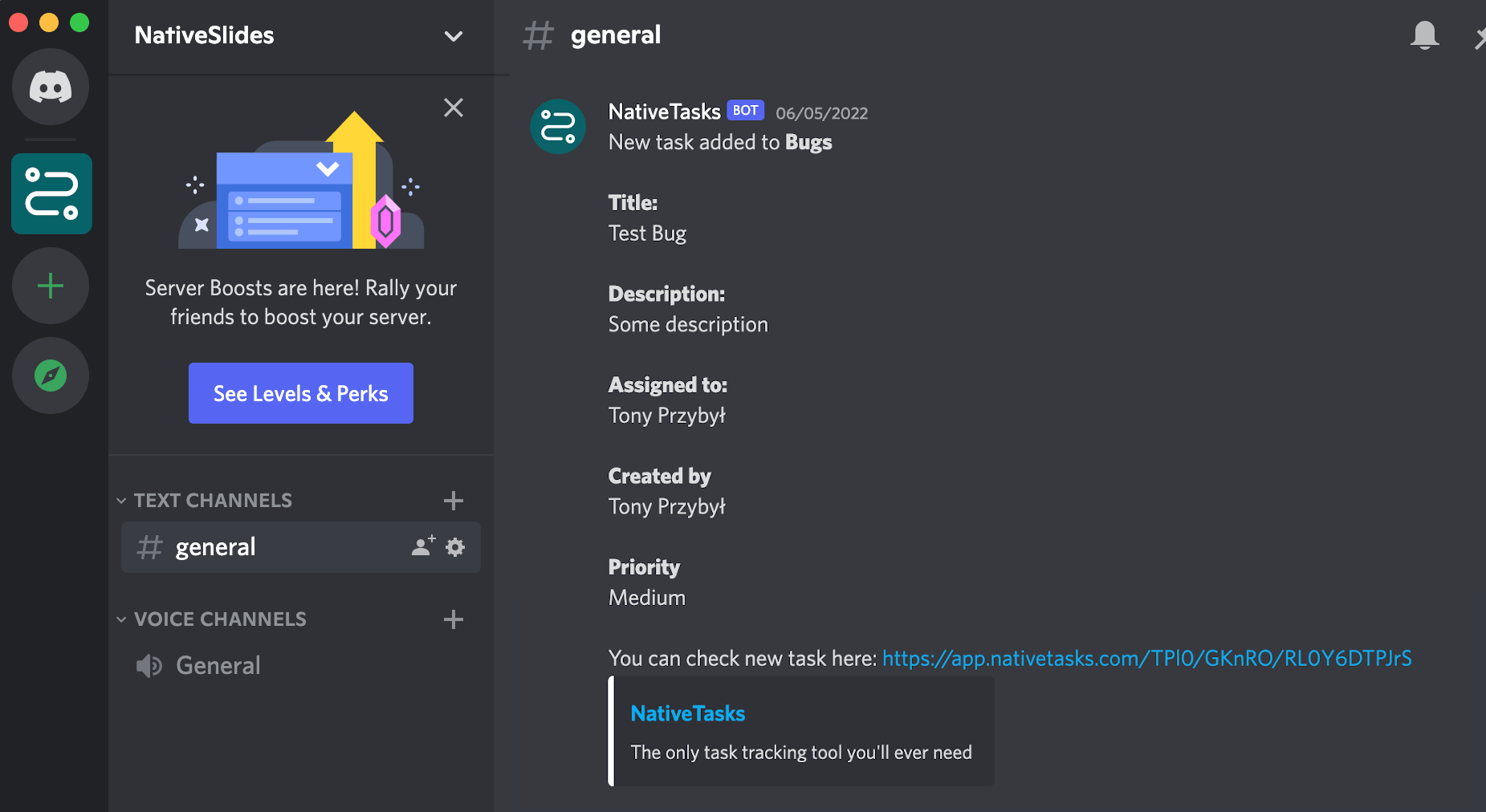 Send presentation responses to Discord