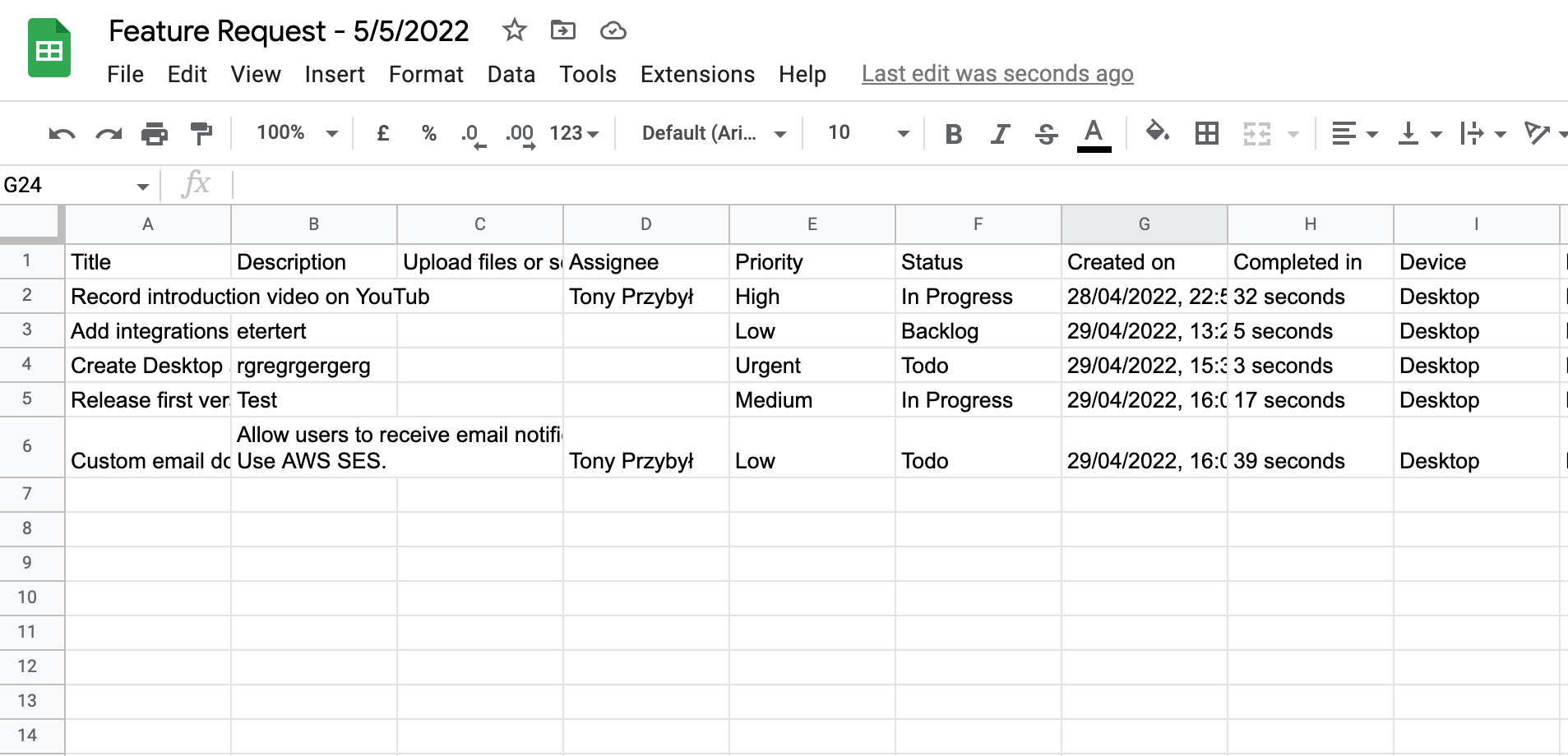 Automatically create rows in Google Sheets